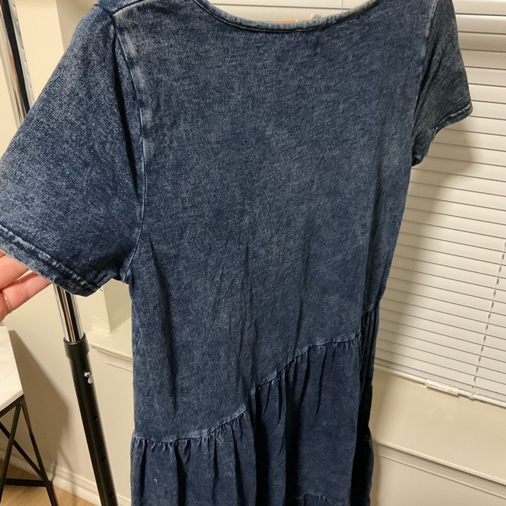 Denim floaty dress knee length with sleeves